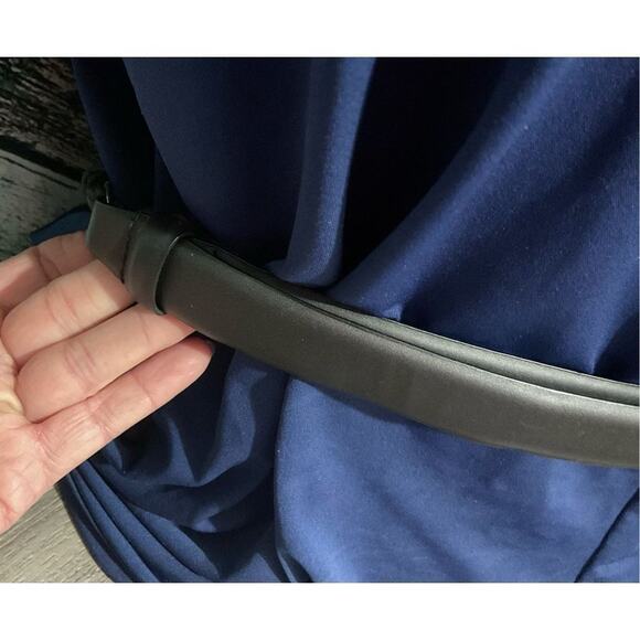 NEW Chico’s Boho Beaded Belt Size M/L Black Silver Acrylic & Leather Adjustable - Picture 12 of 14